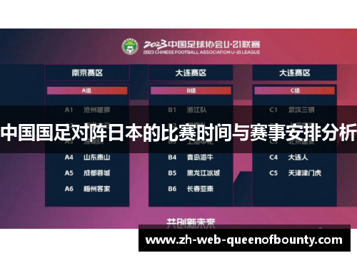 中国国足对阵日本的比赛时间与赛事安排分析