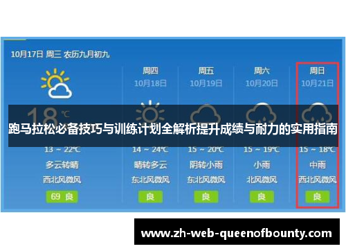 跑马拉松必备技巧与训练计划全解析提升成绩与耐力的实用指南